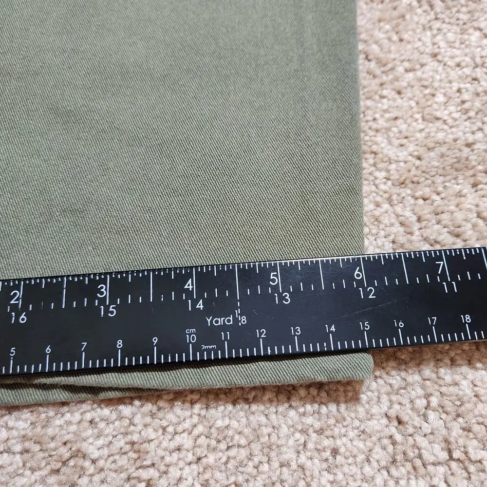 Banana Republic Chino Pants Women 10 Green Mid Rise Slim Straight